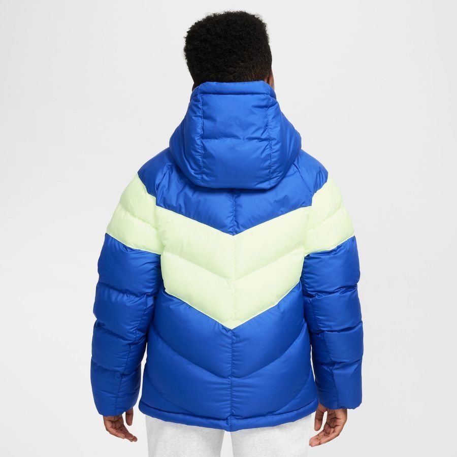 FC Barcelone Manteau d'Hiver NSW synthetic-fill 3. - Bleu Royal/Jaune Fluo/Vert Enfant