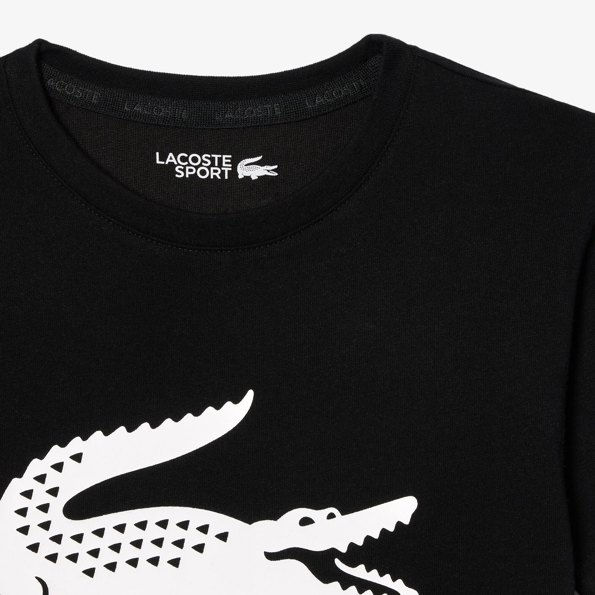 Kinder Croc T-Shirt aus Funktionsjersey LACOSTE SPORT TENNIS T-Shirts & Hemden - Schwarz - Lacoste - Kinder