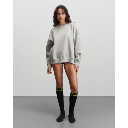 Mads Nørgaard Organic Sweat Atli Sweatshirt, Light Grey Melange, S