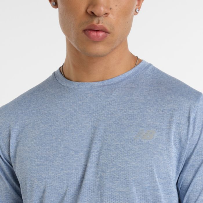 New Balance Herre T-shirts Athletics Run T-shirt Blå