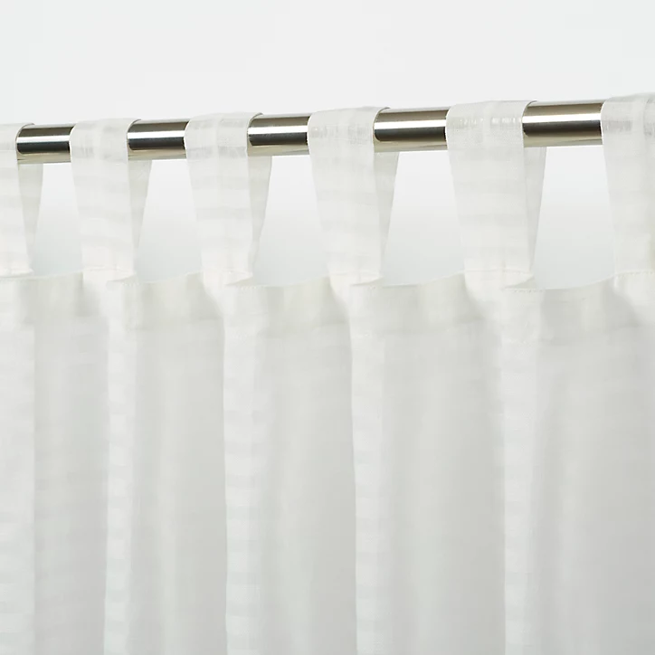 Voilage GoodHome Tolok blanc l.140 x H.260 cm