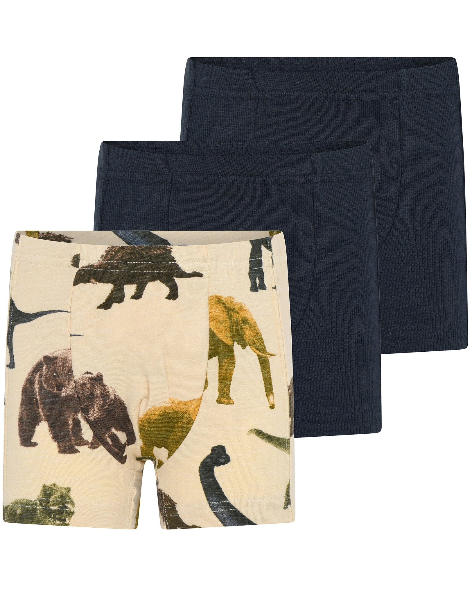 Boxershorts WILD ANIMALS 3er-Pack in biscotti/blau