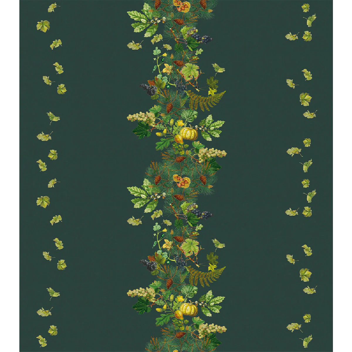 Nappe métis lin & coton vert 155x225 Garnier Thiebaut