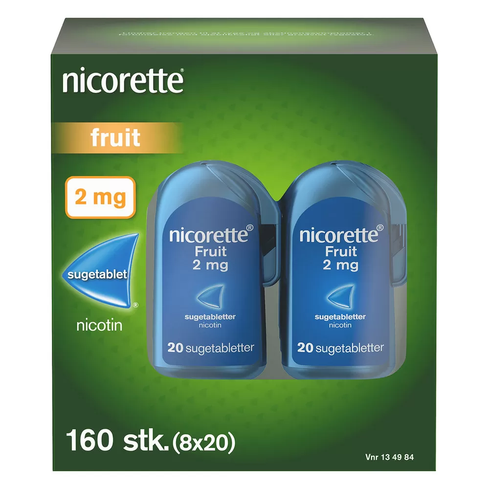 Nicorette Fruit 2 mg - 160 sugetabletter