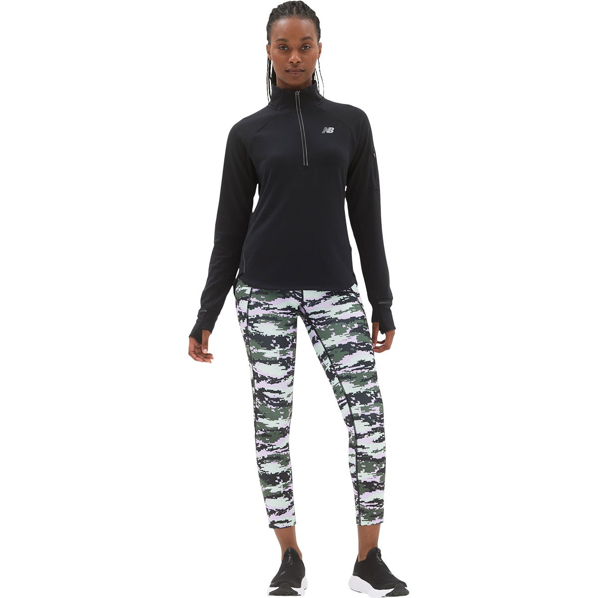 New Balance Heat Grid Half Zip Midlayer Løbetrøje Dame