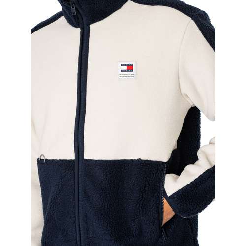 Tommy Jeans - Chaqueta Teddy De Mezcla De Texturas Multicolor