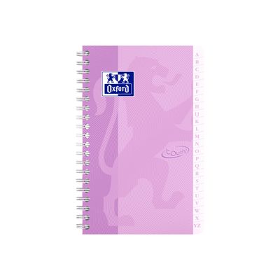 Oxford Touch - Répertoire à spirale 11 x 17 cm - 100 pages - petits carreaux (5x5 mm) - disponible dans différentes couleurs