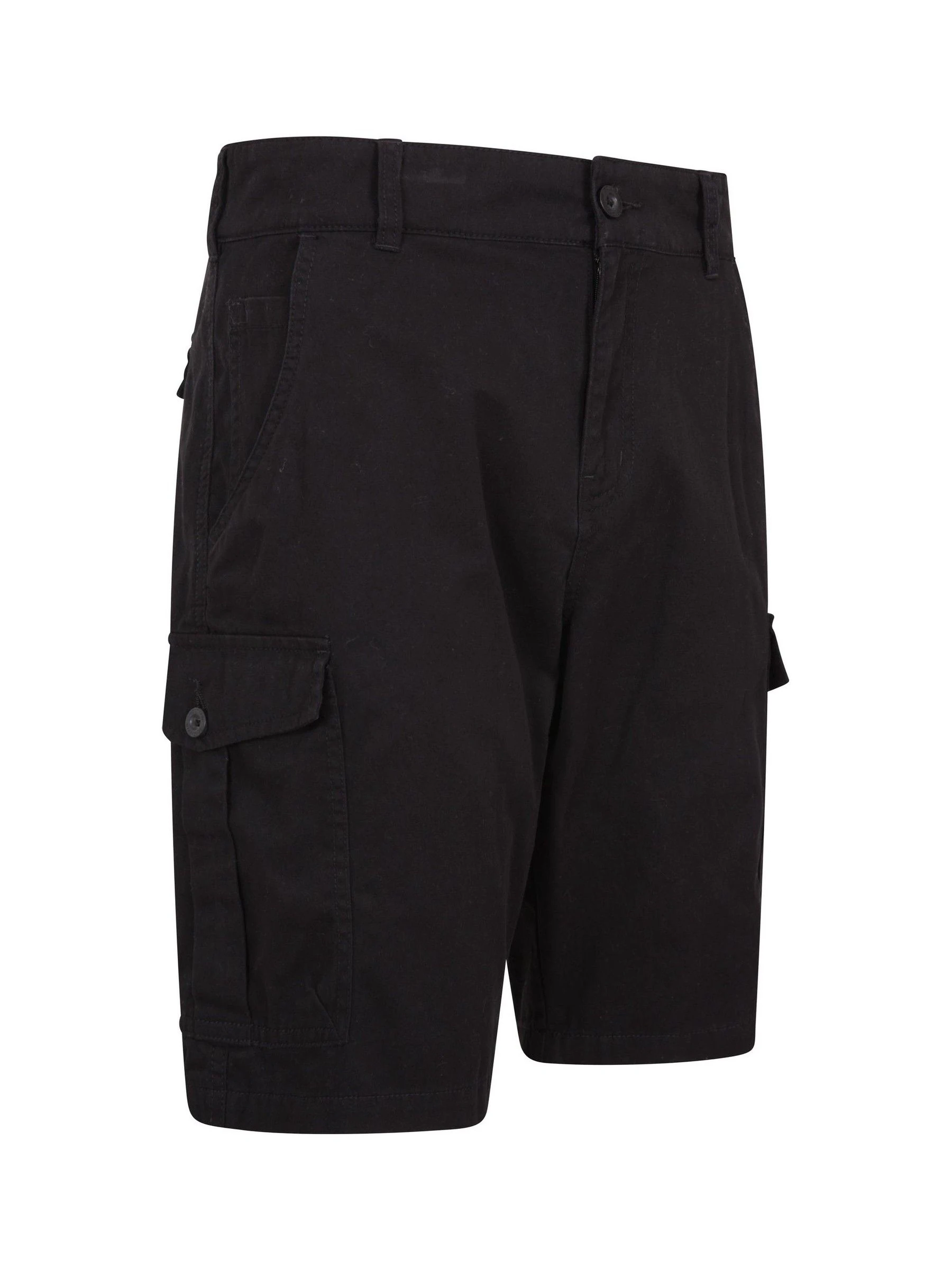 Zwart - Mountain Warehouse Mens Lakeside 100% Cotton Cargo Shorts