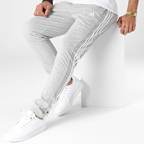 Pantalon Jogging A Bandes IC0046 Gris Chiné