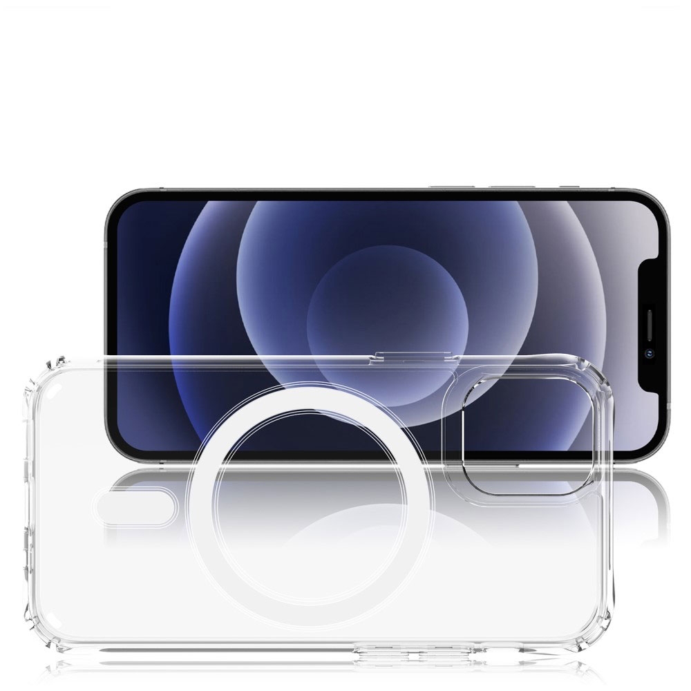 iPhone 12 / iPhone 12 Pro MagSafe Hybrid Hülle TPU Bumper Acryl Rückseite Air Cushion Fallschutz - Transparent