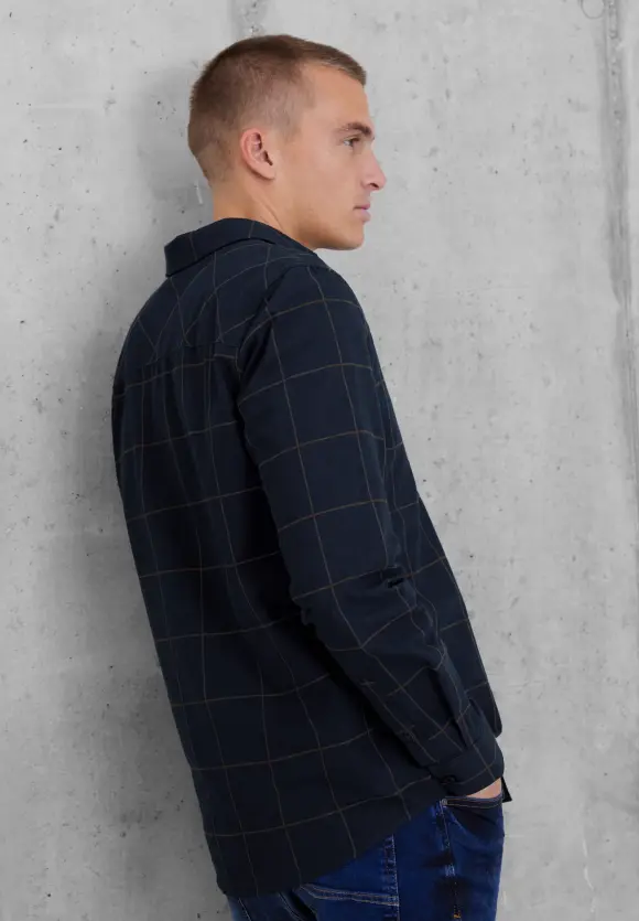 Hemd mit Karomuster - night blue