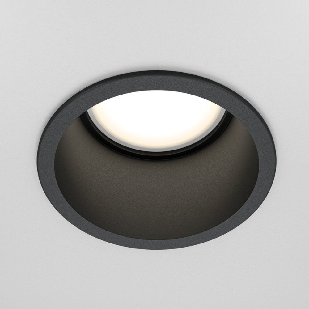 Reif inbouw plafondspot in zwart GU10 54mm