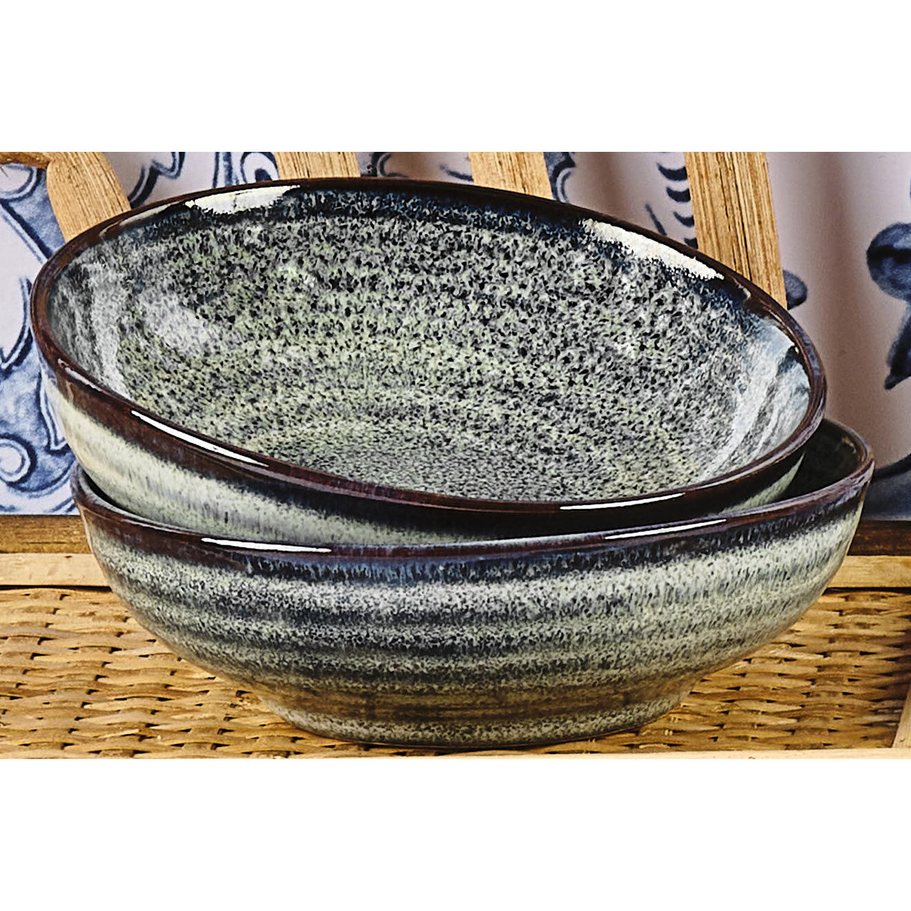 Bjorn 6 Coupelles en Grès Zen gris/bleu - 15 cl