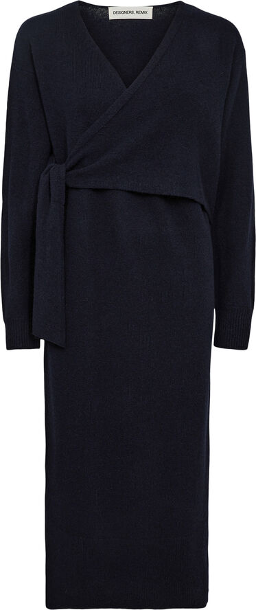 Designers Remix Carmen Wrap Dress Midnight blue