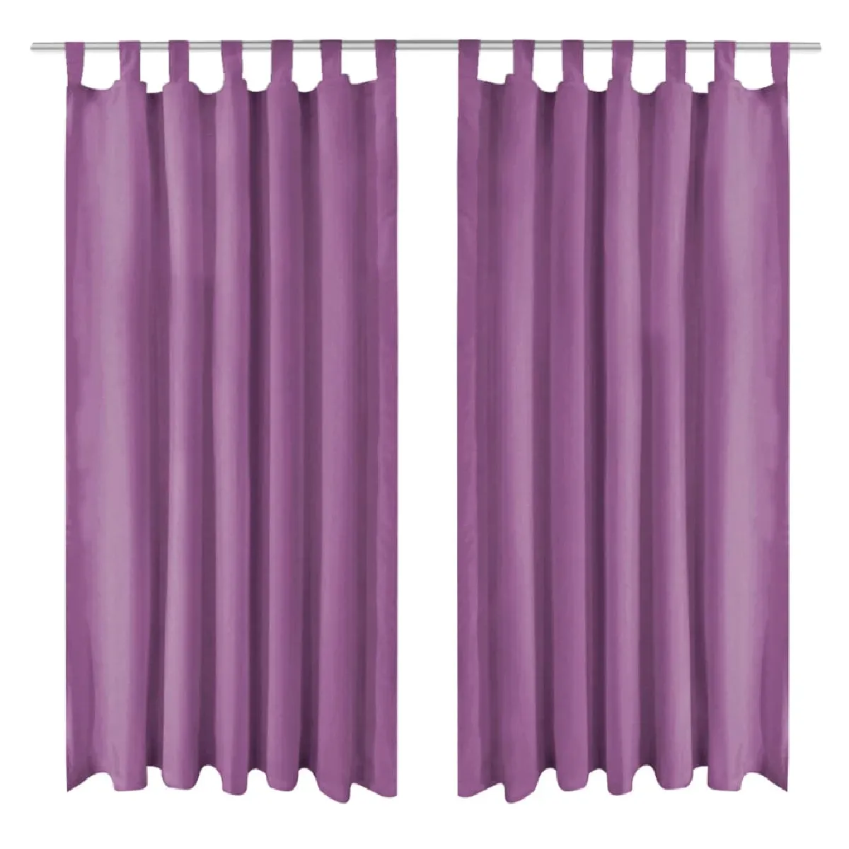 VidaXL Rideau occultant avec boucles 2 pcs - Lilas