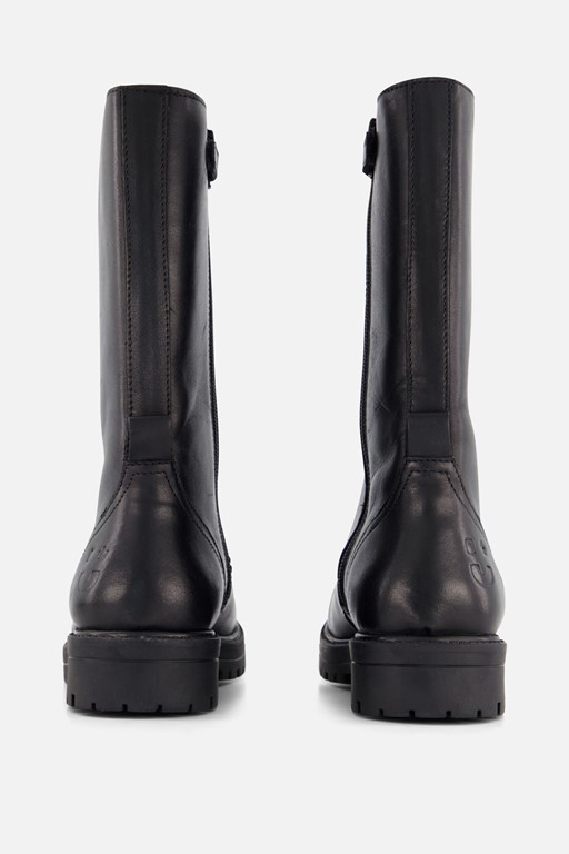 Muyters Hoge Veterboots zwart Leer