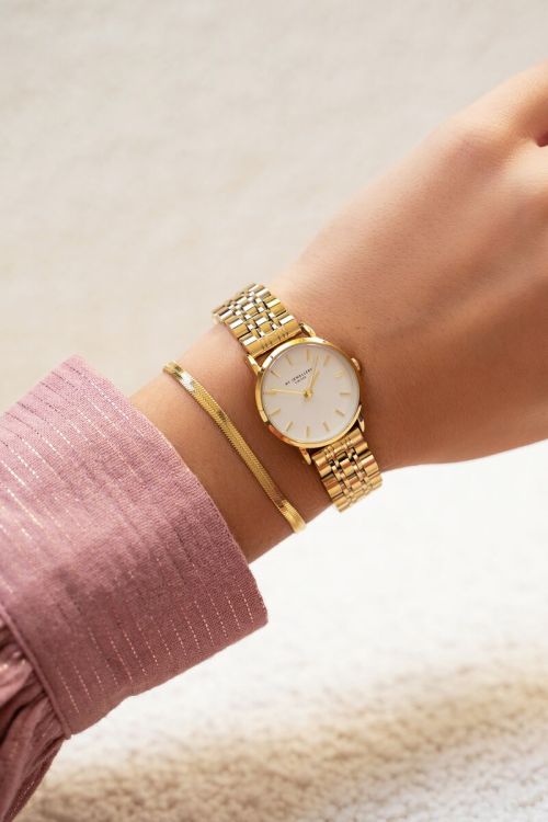 Minimalistische armband met platte schakel