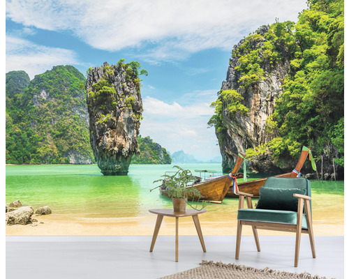 Vliesbehang HRBP000084 Thailand Boten 5-delige set 243 x 184 cm