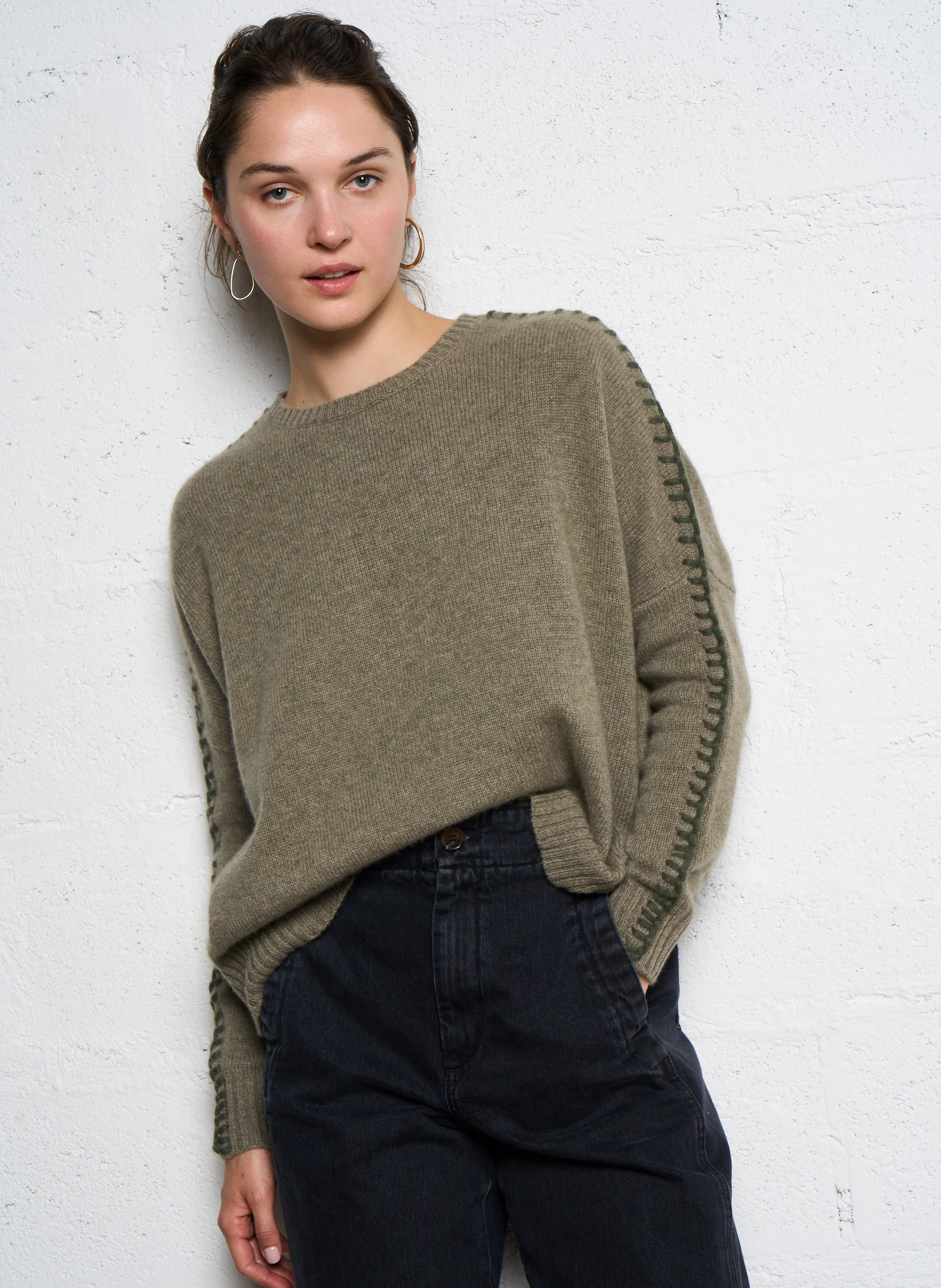 AMEA - Pull droit en cachemire | Vert