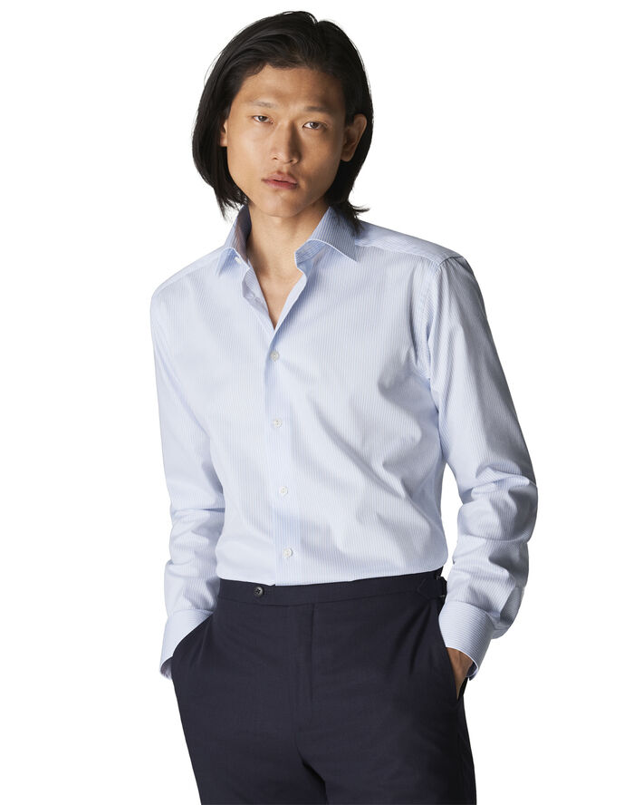 ETON Contemporary Fit Light Blue Twill Shirt Lyseblå