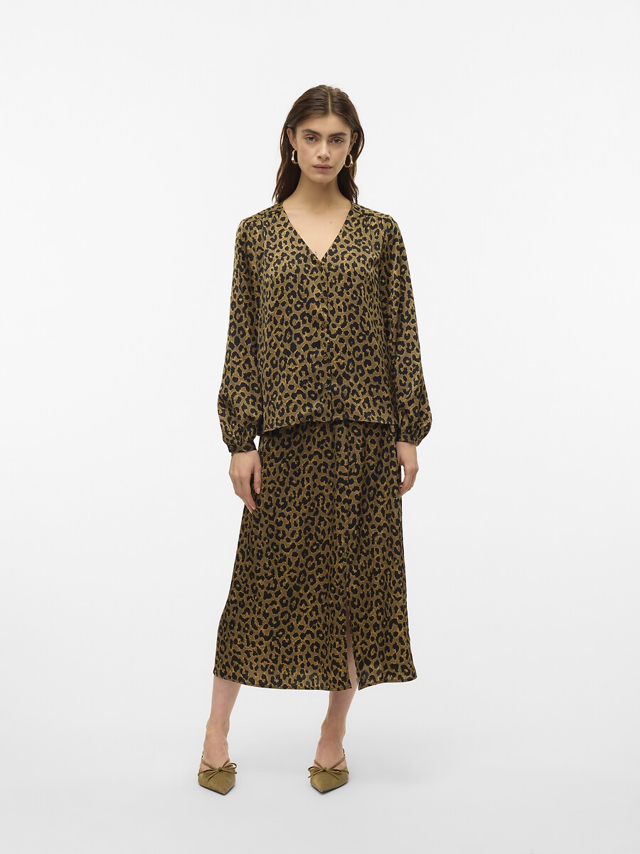 VERO MODA<br>Blusa estampada com decote em V