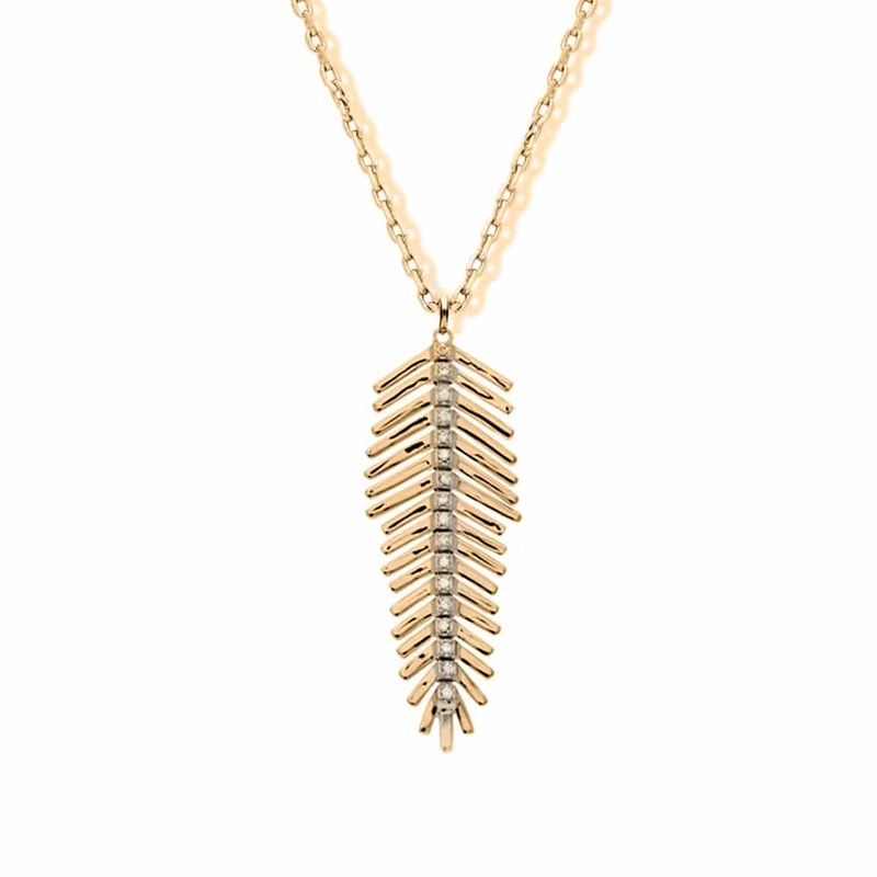 Collier Plume Doré