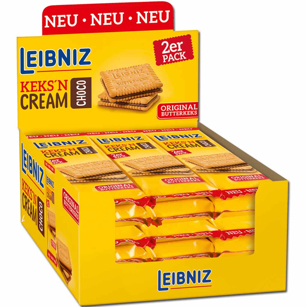 18x Leibniz Keks´n Cream Choco á 38g=684g MHD:1.8.25