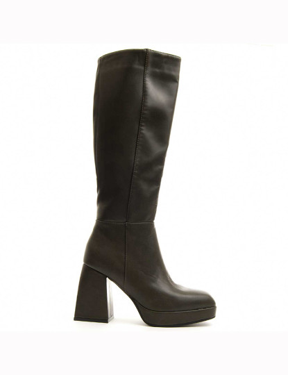 High Heeled Long Boots Black