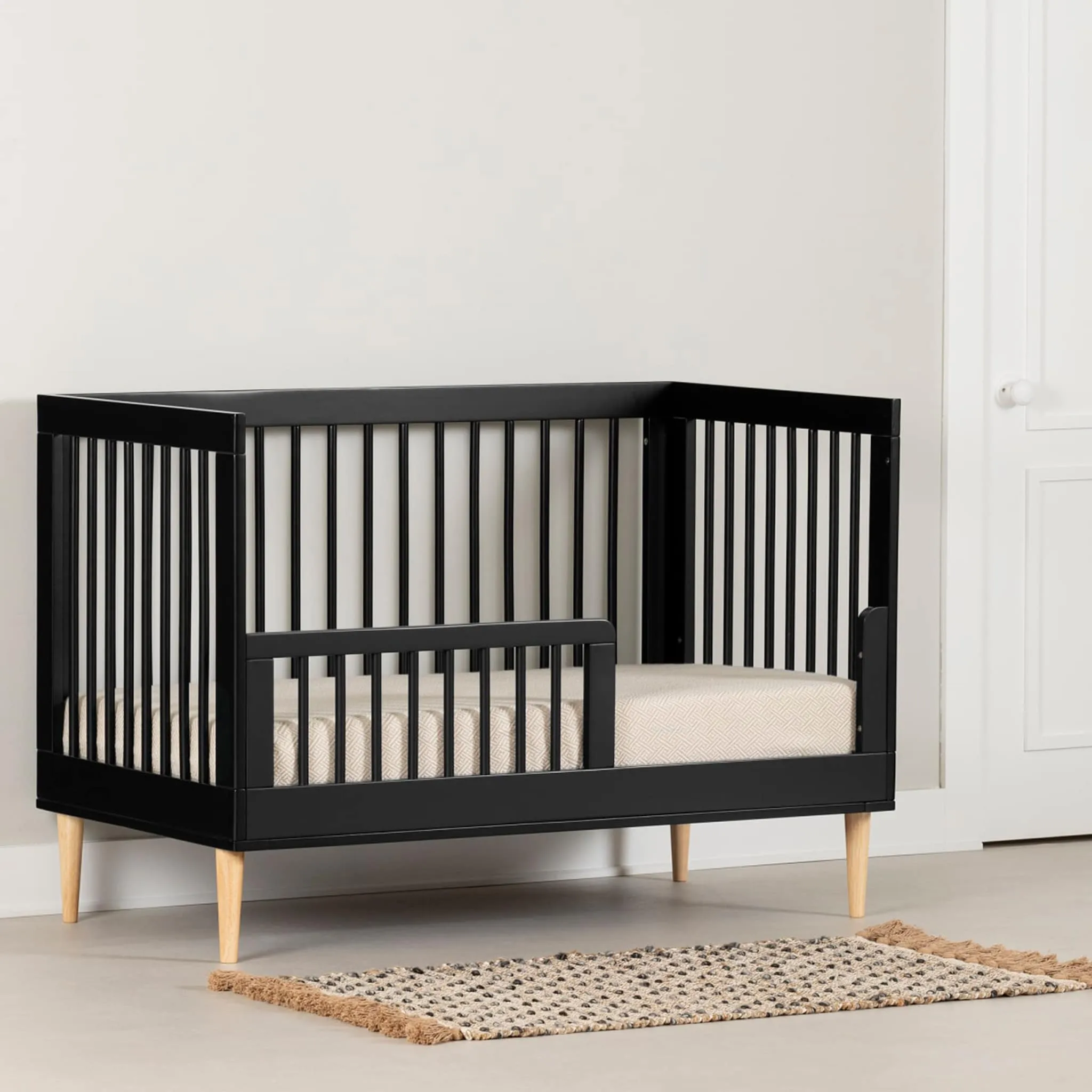 South Shore Barrière de transition pour lit de bébé - Balka Noir