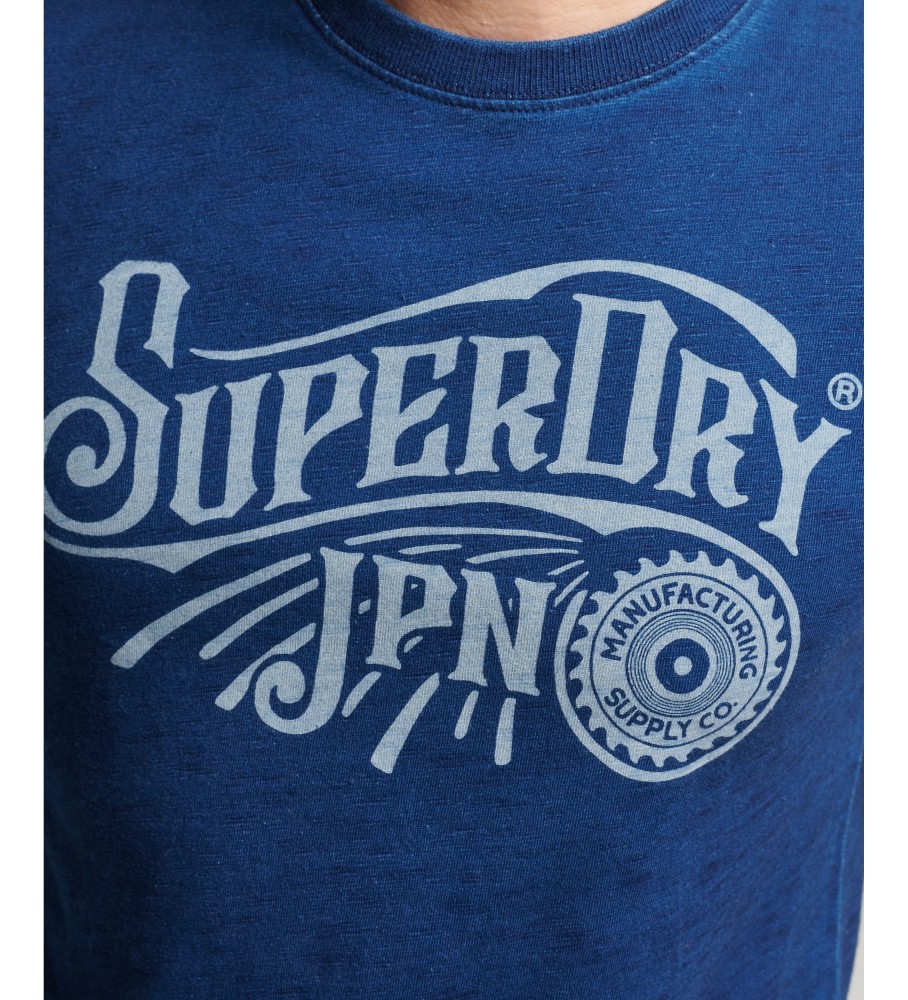 Camiseta Superdry Vintage Logo Script Indigo Workwear Azul