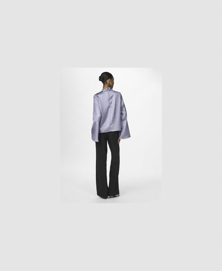 YAS YASJIVA LS HIGH NECK TOP S. Silver bullet