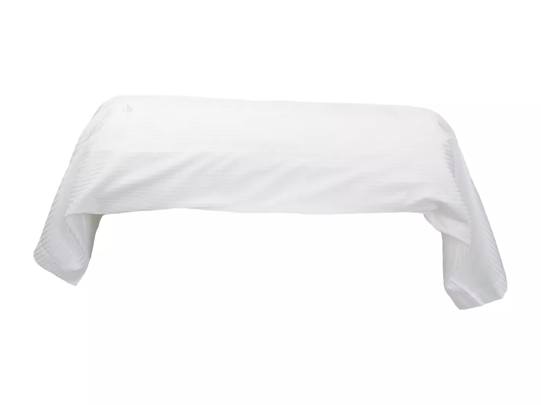 Taie de traversin 140x43 cm satin de coton GRAND HÔTEL blanc