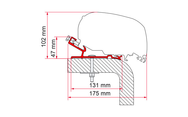 Fiamma Hymer Markisenadapter für Fiamma F80/F65