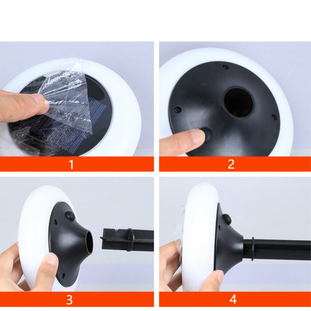 (2er Set) LED Solar Lampe Outdoor RGB Garten Wegleuchte mit Dämmerungssensor IP65 - Schwarz