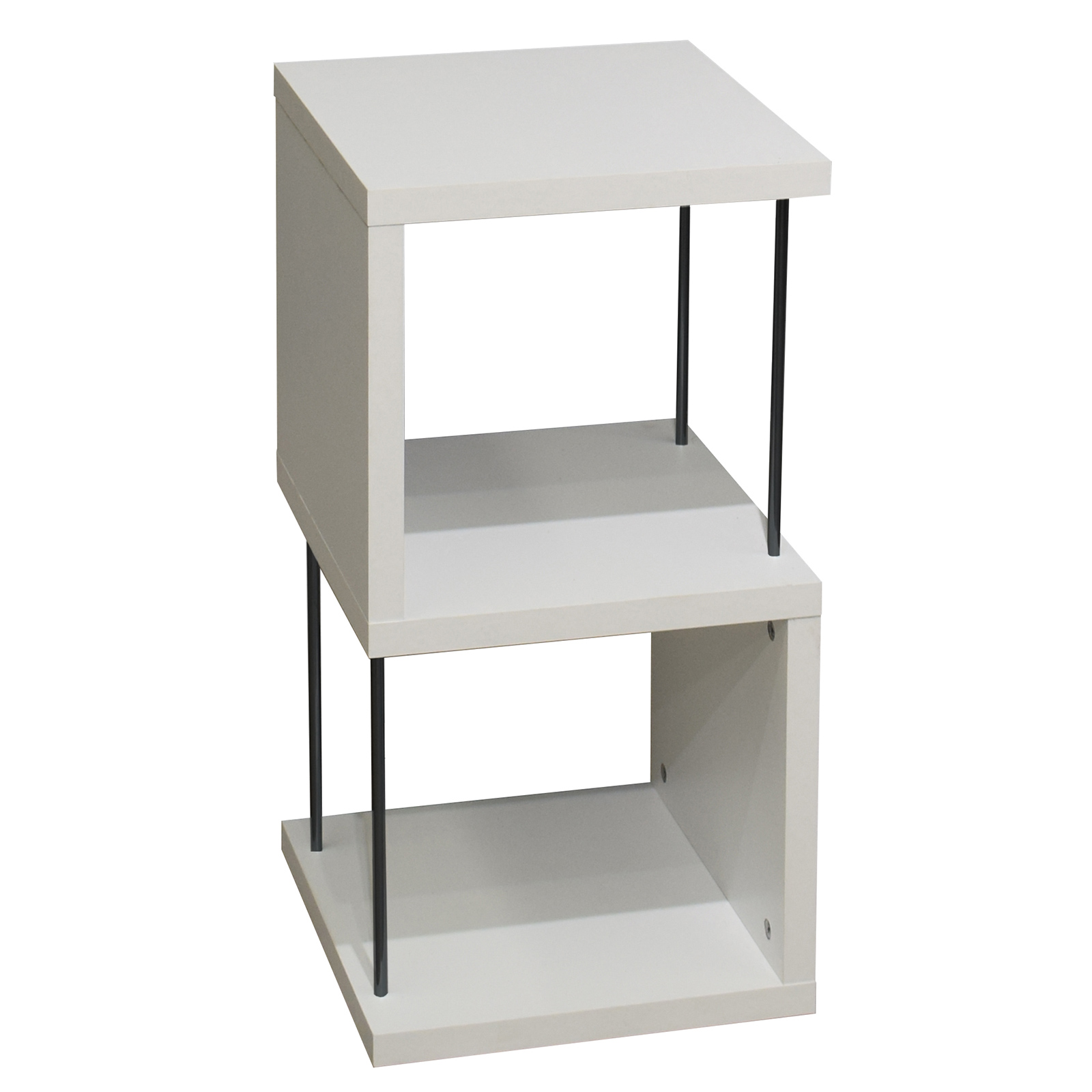 Standregal - weiß matt - schwarz - 65 cm hoch