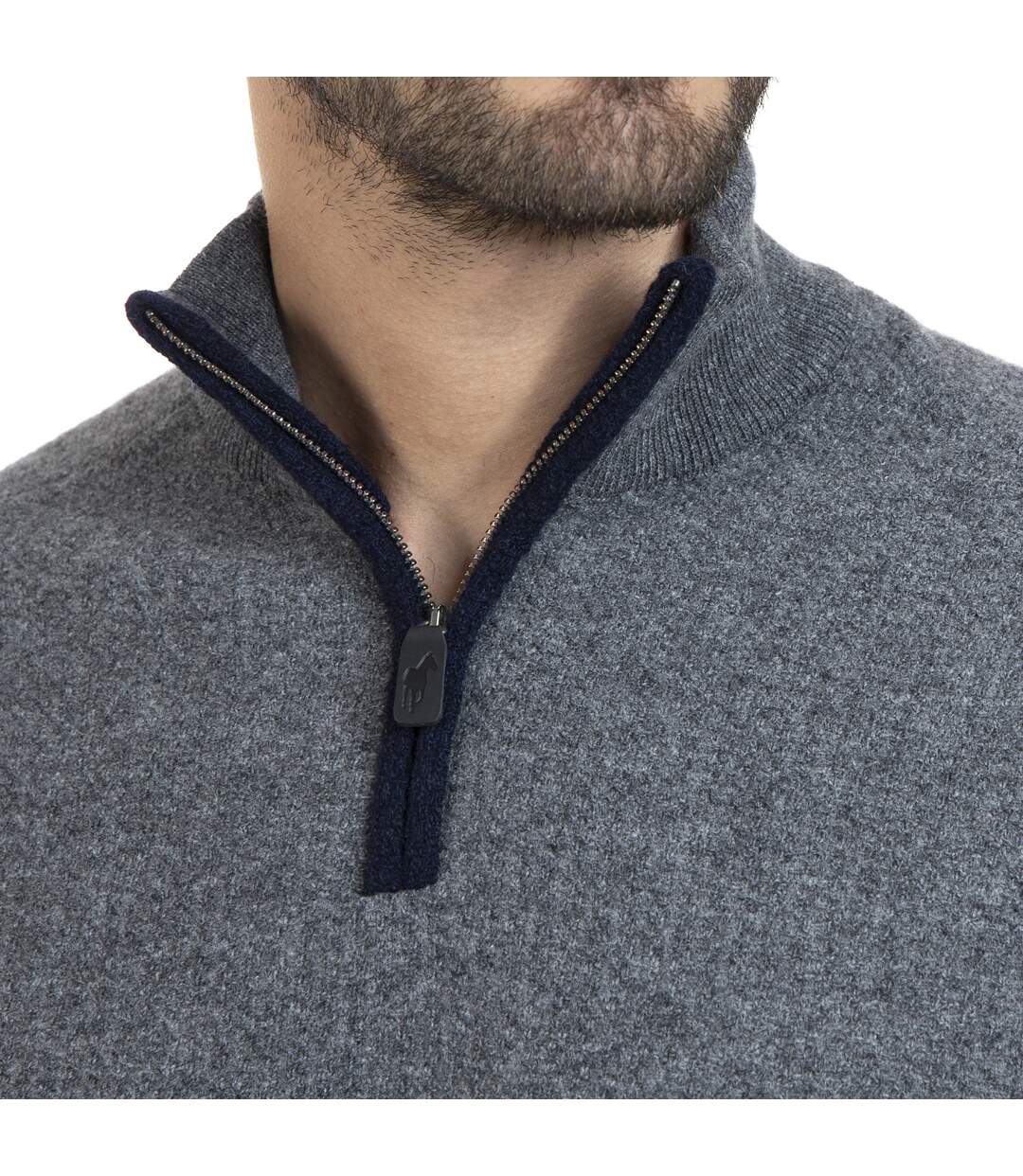 Pull manches longues col camioneur laine LYSE