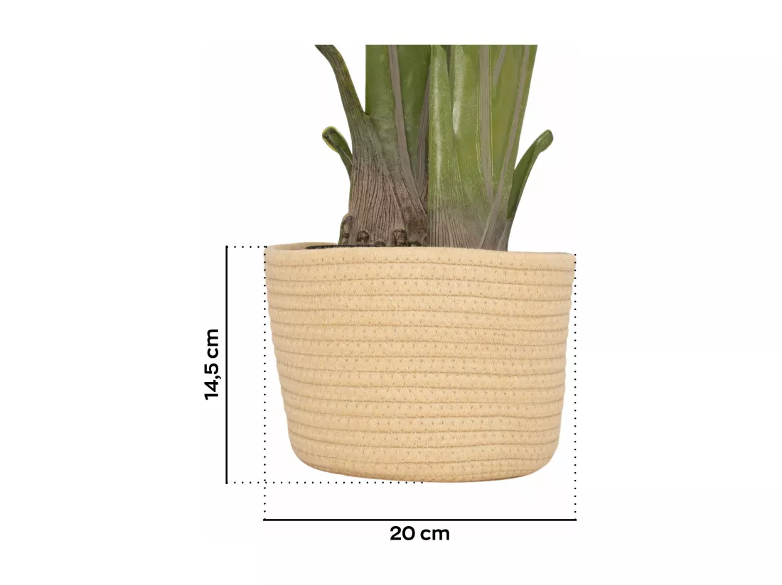 Traveller Banana 210 - Plante artificielle décorative de bananier tropical H210 cm pour l'intérieur et l'extérieur avec pot Beige