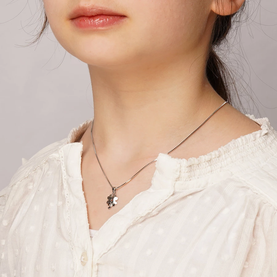 trendor Kinder-Halskette Silber 925 Collier mit Glücksbringer silver