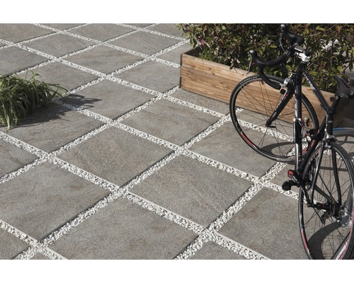 FLAIRSTONE porseleinen terrastegel Luserna Doree gerectificeerde rand 60 x 60 x 2 cm