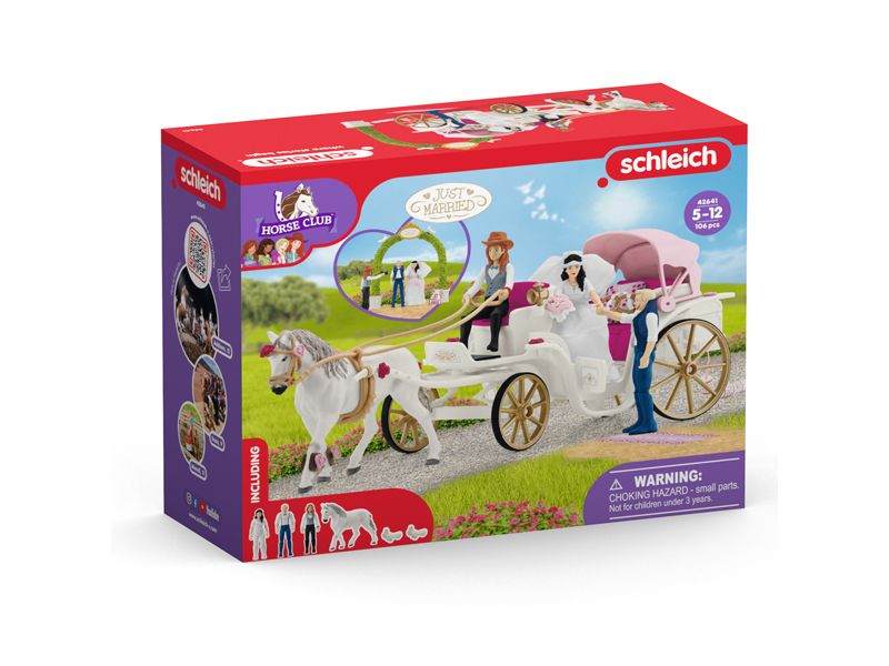 Schleich Spielfigurenset Horse Club Hochzeitskutsche Romantisches Pferde-Spielset
