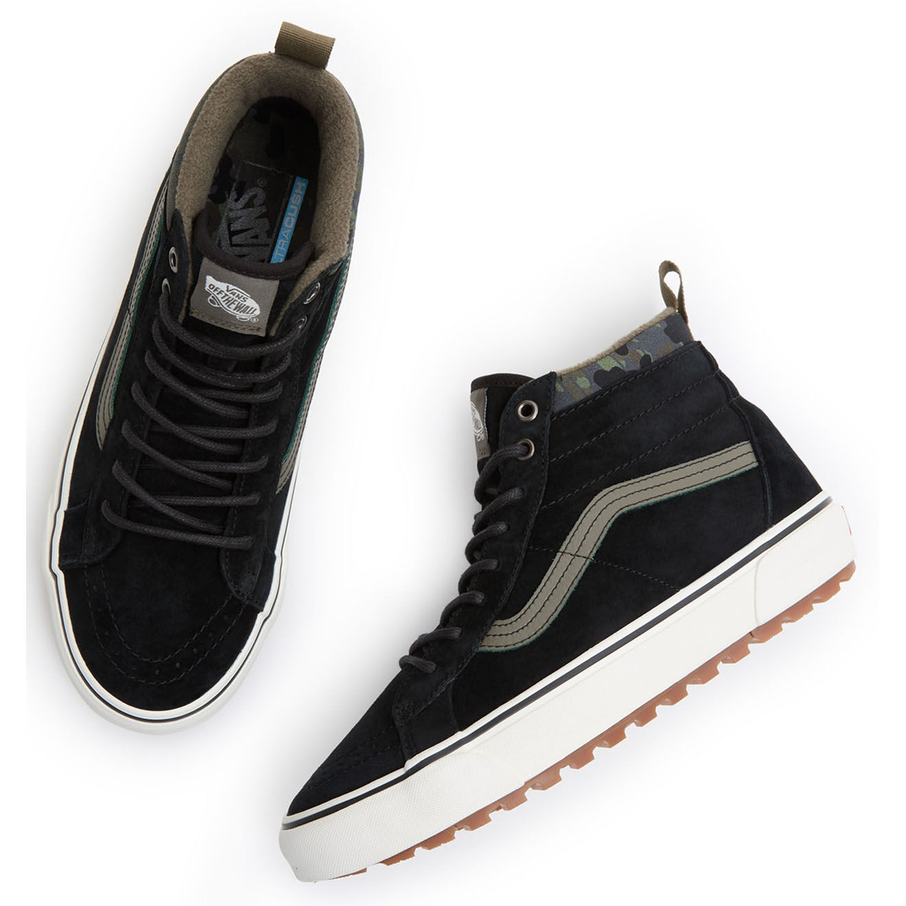 Vans Baskets en Velours de Cuir SK8-Hi MTE-1 noires