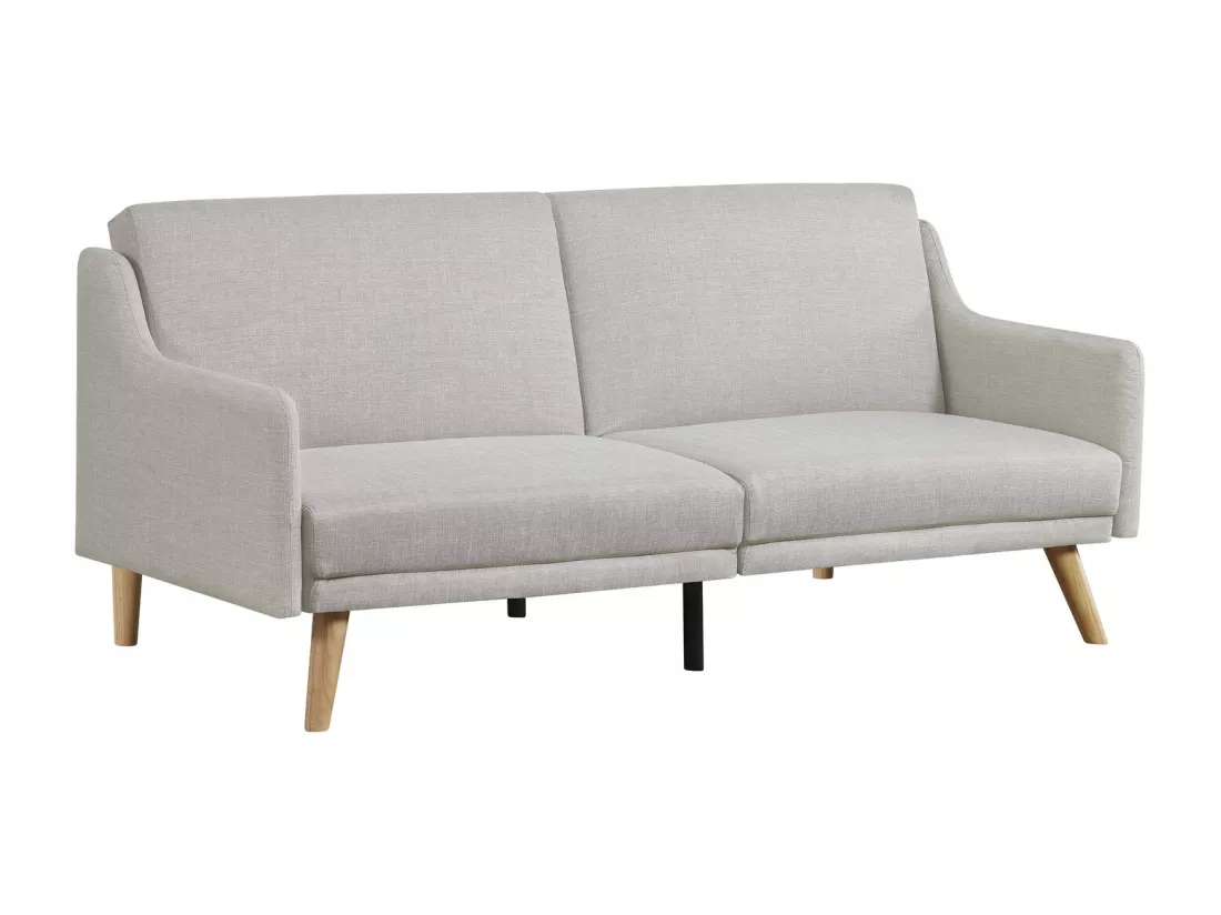 Canapé convertible scandinave 3 places gris clair ESTER