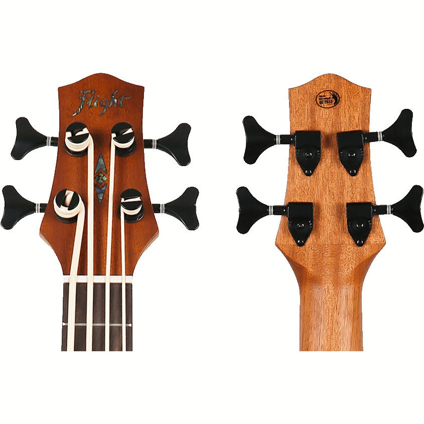 Flight Bass Series DU-BASS elektrisch-akoestische bas ukelele met gigbag