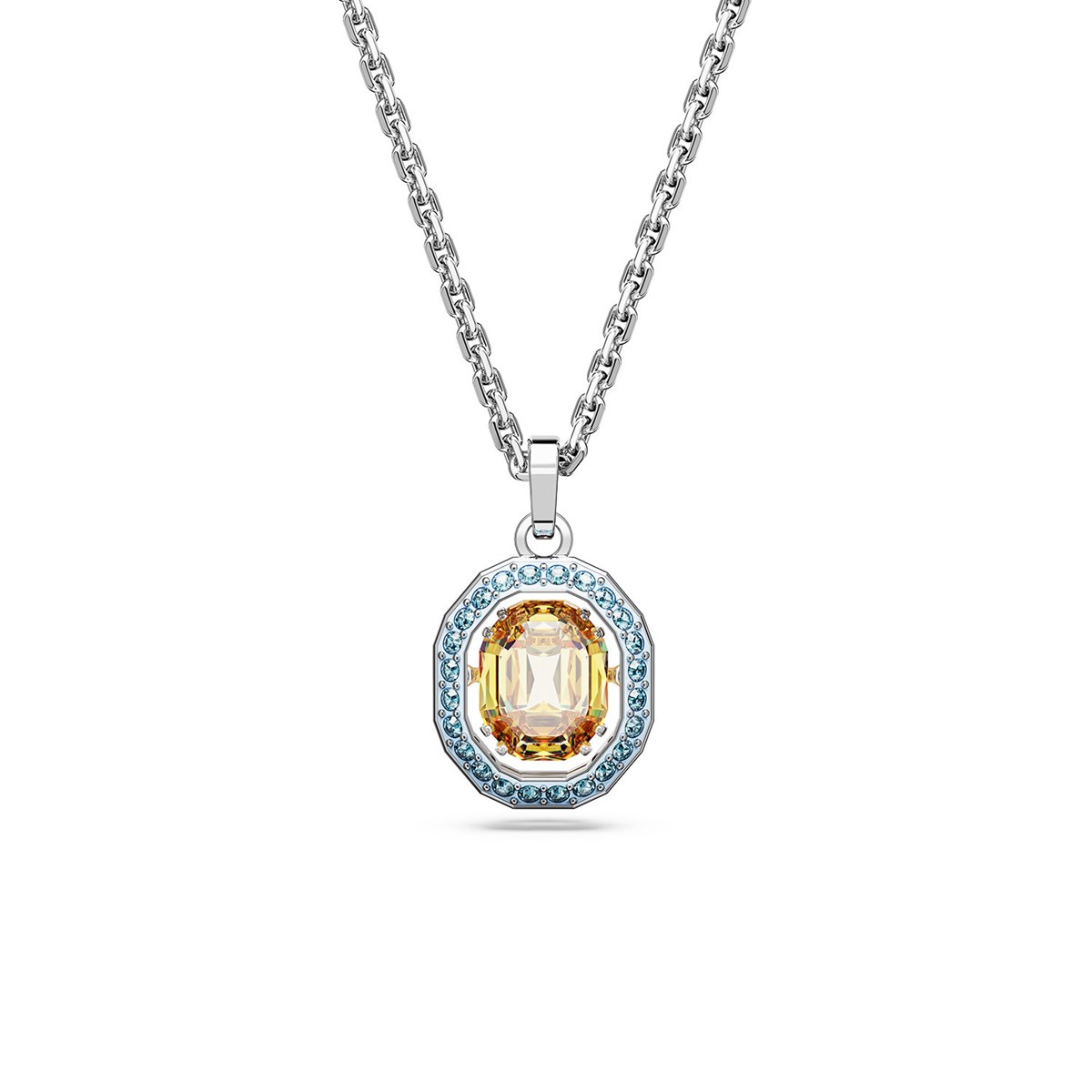 Pendentif Swarovski Chroma jaune et bleu