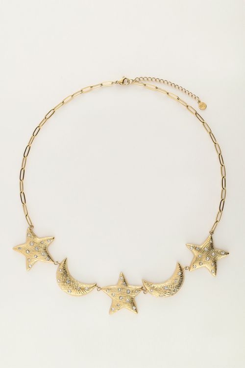 Starry statement ketting met manen & sterren