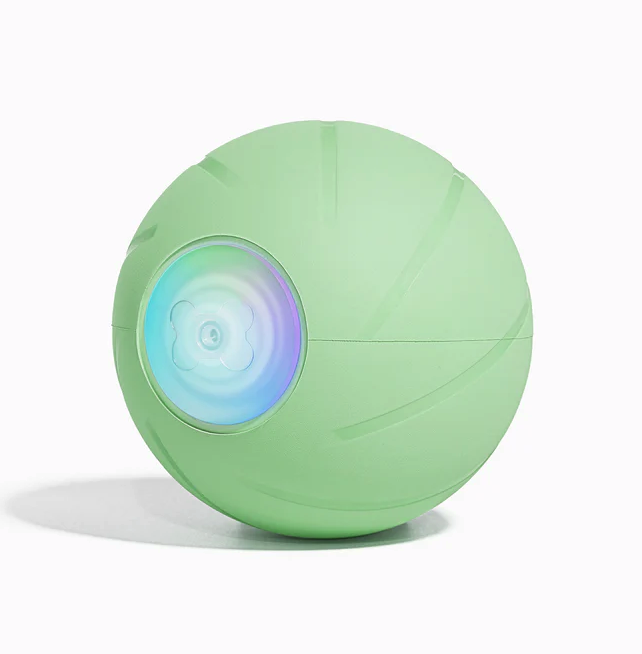 (Ø78mm) Wicked Ball PE Interaktiver Hunde Ball Haustier Spielzeug mit 3 Spiel Modi / LED Anzeige / Soundeffekte (CWB0201IT) - Grün