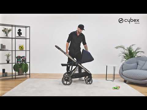 Cybex Poussette Gazelle S 2 – Châssis couleur argent avec siège Bleu Océan