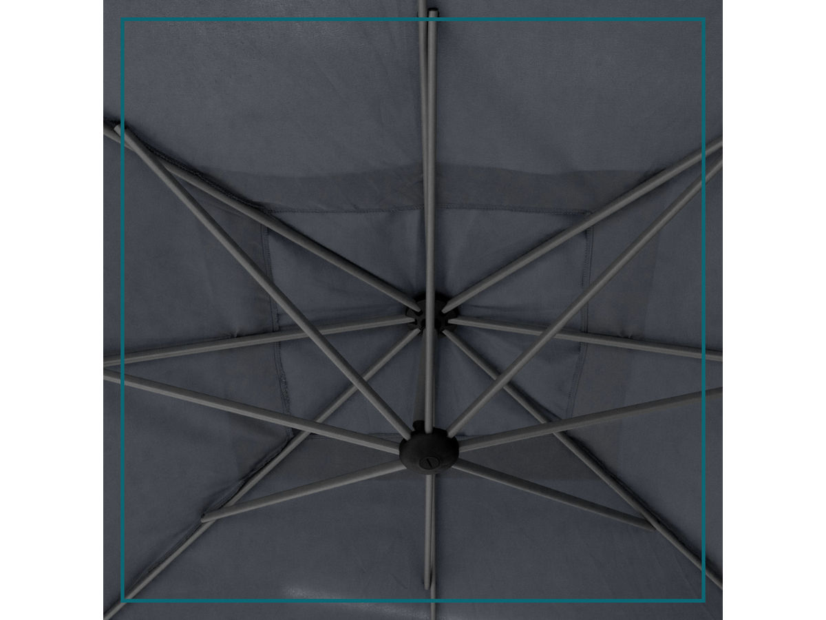 Hesperide HIXA parasol met voet - Black