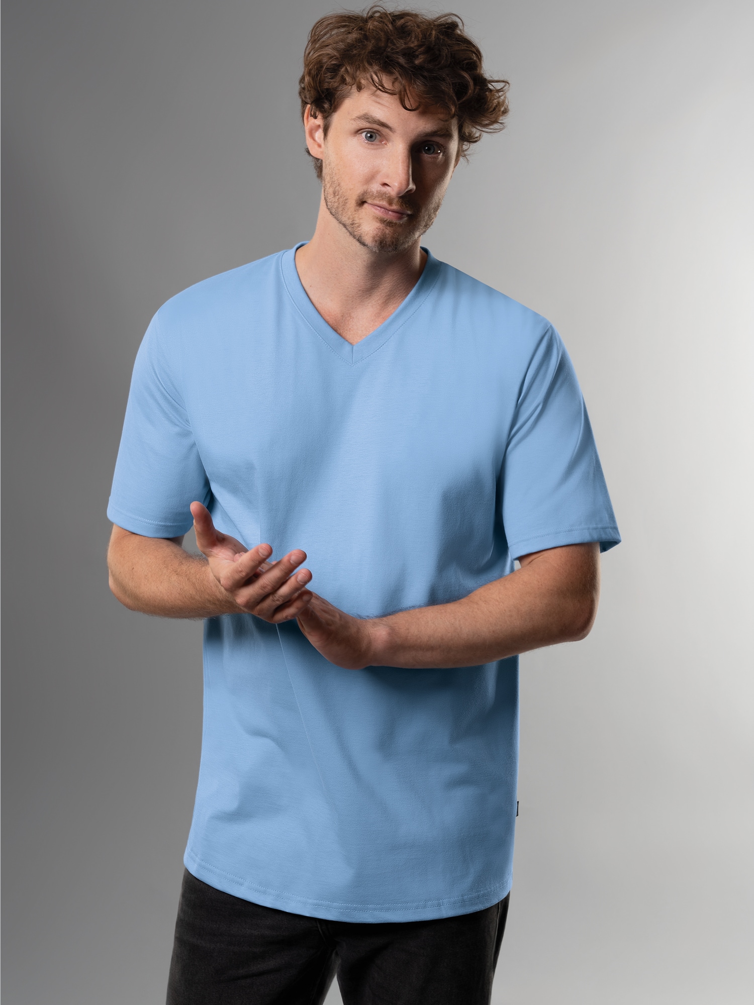 V-Shirt DELUXE Baumwolle Horizont