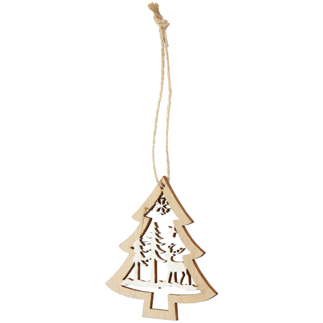 Dekohänger - Weihnachten - aus Holz - ca. 7 cm - 9 Stück
